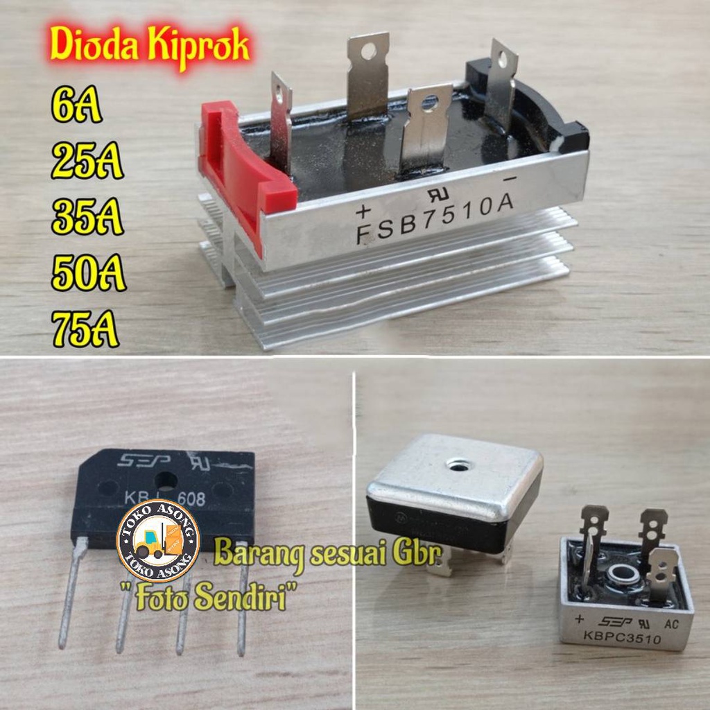 dioda kiprok 6A 25A 35A 50A 75A kuprok bridge 5 25 35 50 75 ampere