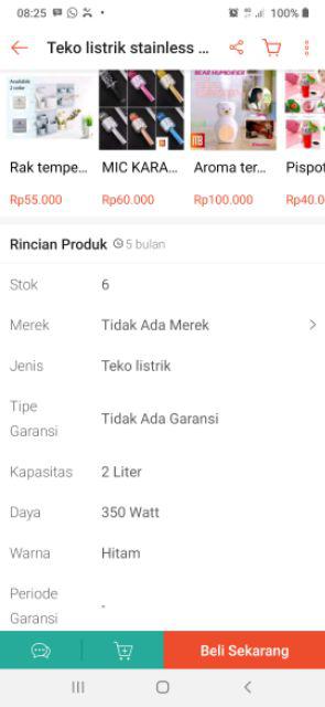 Teko Listrik Stainless Steel 1.8l - Teko Pemanas Air Panas Steinless Steel - Electric Kettle