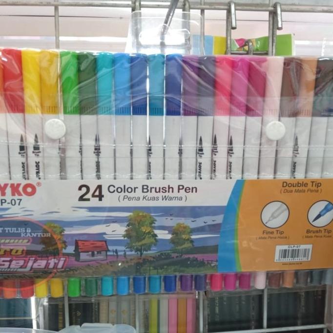 

[[COD]] brush pen joyko double Tip 24 warna PRODUK TERBATAS Kode 1372