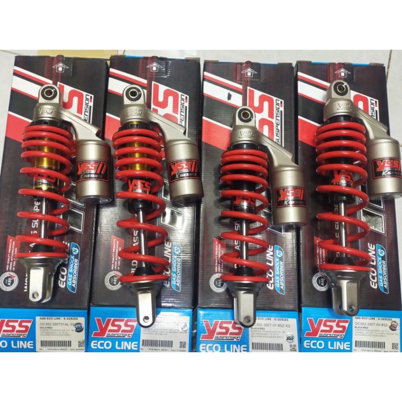 YSS K SERIES SHOCKBREAKER TABUNG ATAS MATIC BEAT MIO VARIO GOLD RED BLACK