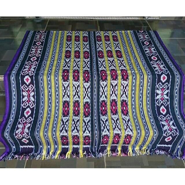 Kain tenun Blanket halusan super premium kuning ungu terbaru