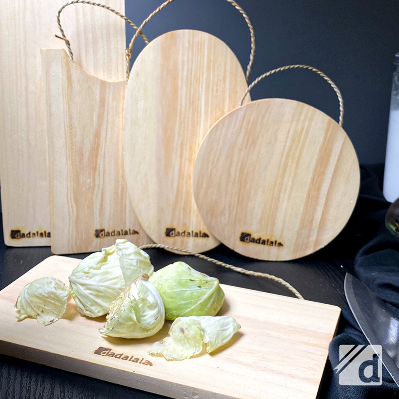 DADALALA Talenan Lukis (Wooden Cutting Board Decoupage) Bahan Kayu Pinus Model Tali - 5 Varian