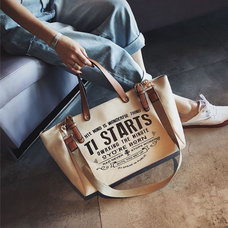 Tas fashion selempang wanita casual canvas Sj3007 F5010 J9180