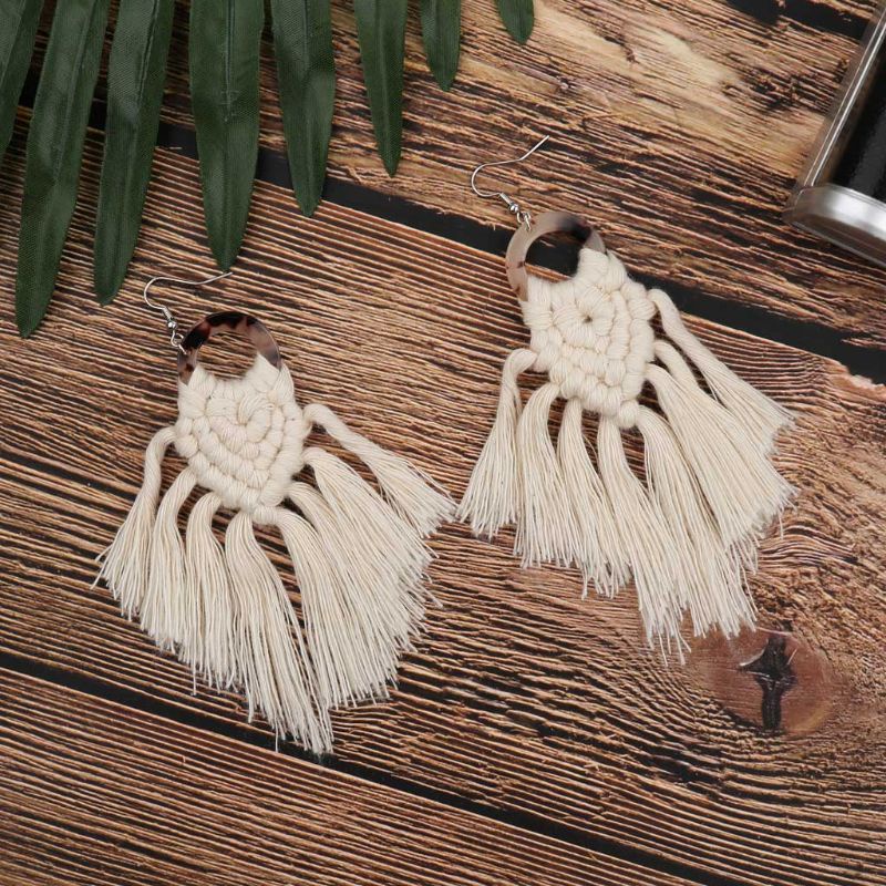 SIY  Fashion Vintage Women Boho Bohemian Earrings Long Tassel Fringe Dangle Earrings