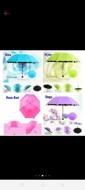 Payung Lipat Magic Ajaib 3d 3 Dimensi Anti Uva Payung Hujan Motif F132