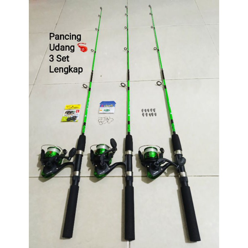 PANCING UDANG 3 SET KOMPLIT JORAN Pjg 120 , 135 , 150cm LENTUR