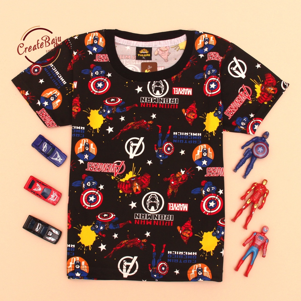 KAOS ANAK LAKI AVENGERS 1-7 TAHUN BAJU ATASAN ANAK LAKI FASHION TERMURAH BAHAN KATUN