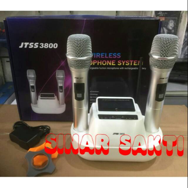 Murah Mic Wireless JTSS 3800 + Baterai Charger ( Multi Channel )