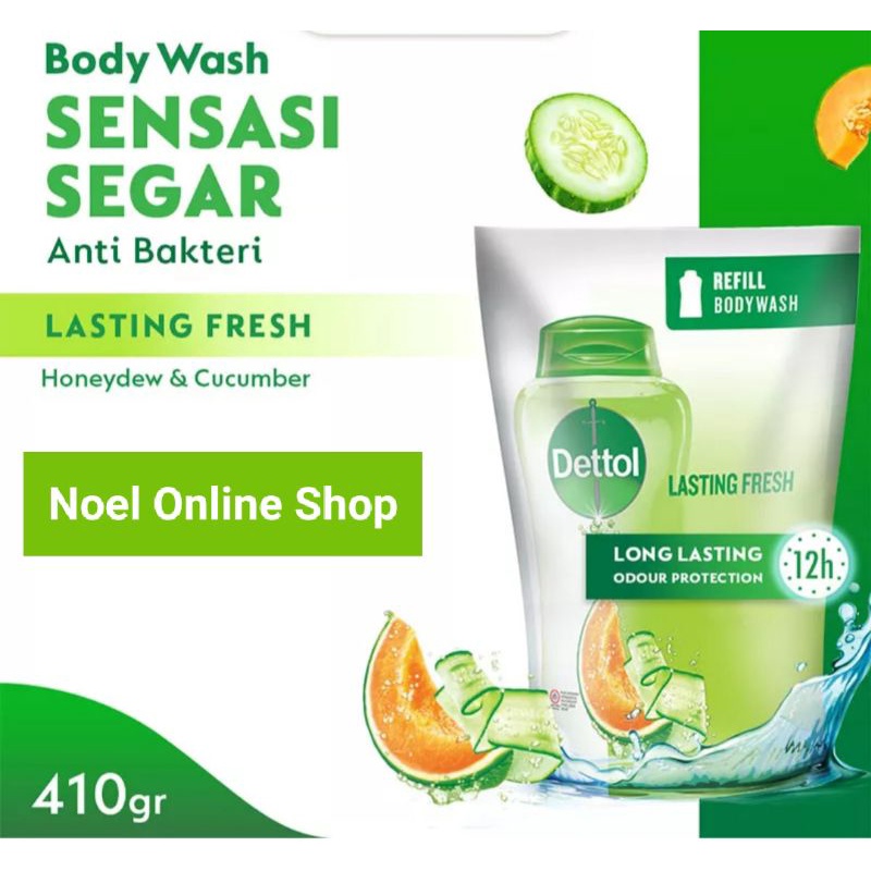 Refill Dettol Body Wash Sabun Mandi Lasting Fresh 410gr 410 gr