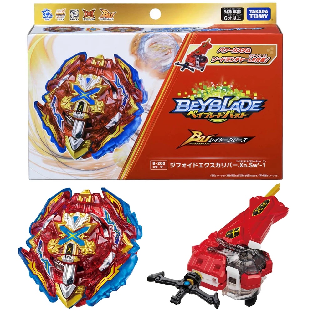 Beyblade Burst B-200 Starter Xiphoid Excalibur .Xn.Sw'-1 ORI Takara tomy