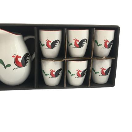 YWE Kedaung Set Teko dan Cangkir Kukuruyuk Drink Set 7 pcs .