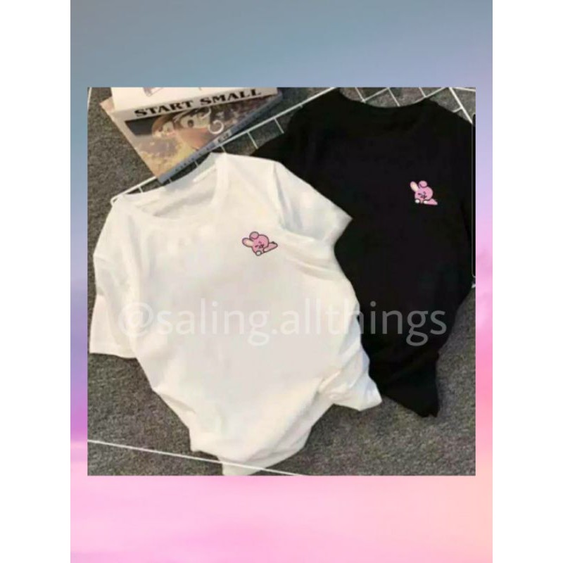 KAOS ATASAN "COKKY BT21 JUNGKOOK BTS | WARNA HITAM DAN PUTIH"