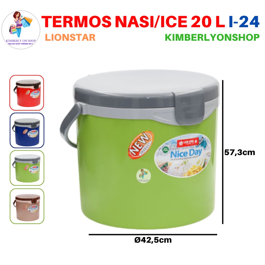 Rice Ice Bucket Hanami Termos Nasi Es 20 Liter I 24 Lion Star