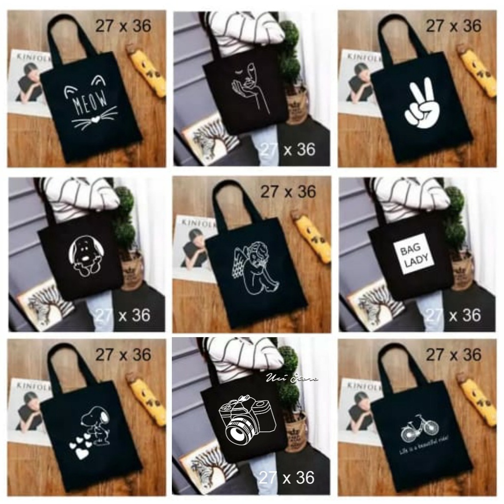 Tas Totebag Wanita Korea Baru  // PAKAI RESLETING // Tas tote murah (Toko Uci)