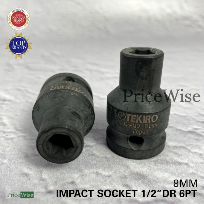 Mata Sock Impact 1/2 6pt 8mm Tekiro / Impact Socket Mata Sok Impact