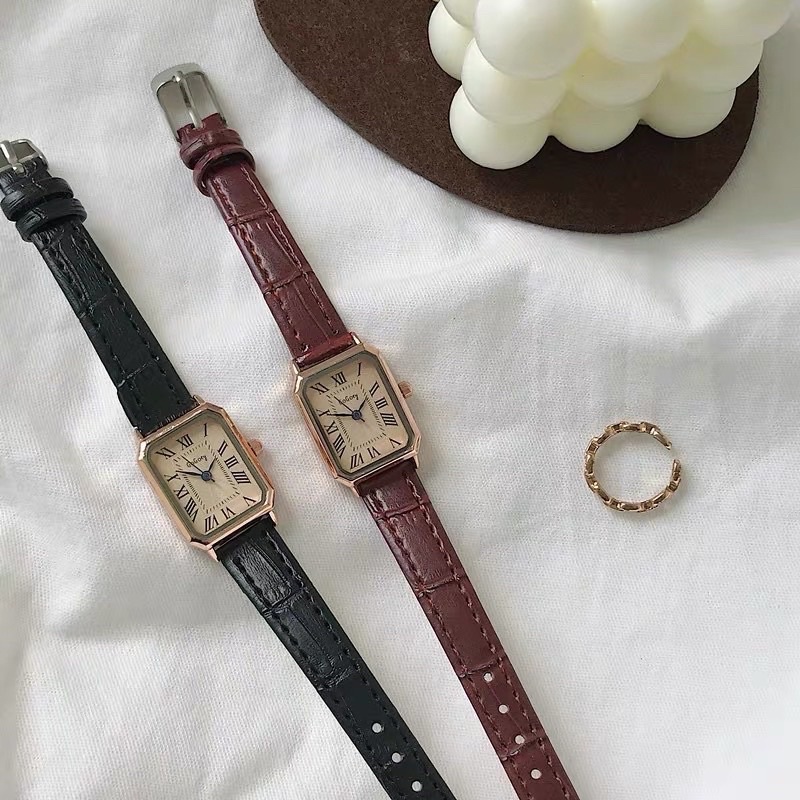 GoGoey Jam Tangan Gaya Korea Strap Pu Leater Analog Quartz Fashion RJ899