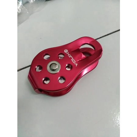 Single Pulley 20KN XD8610 Xinda Safety Climbing Katrol Panjat Tebing - Merah