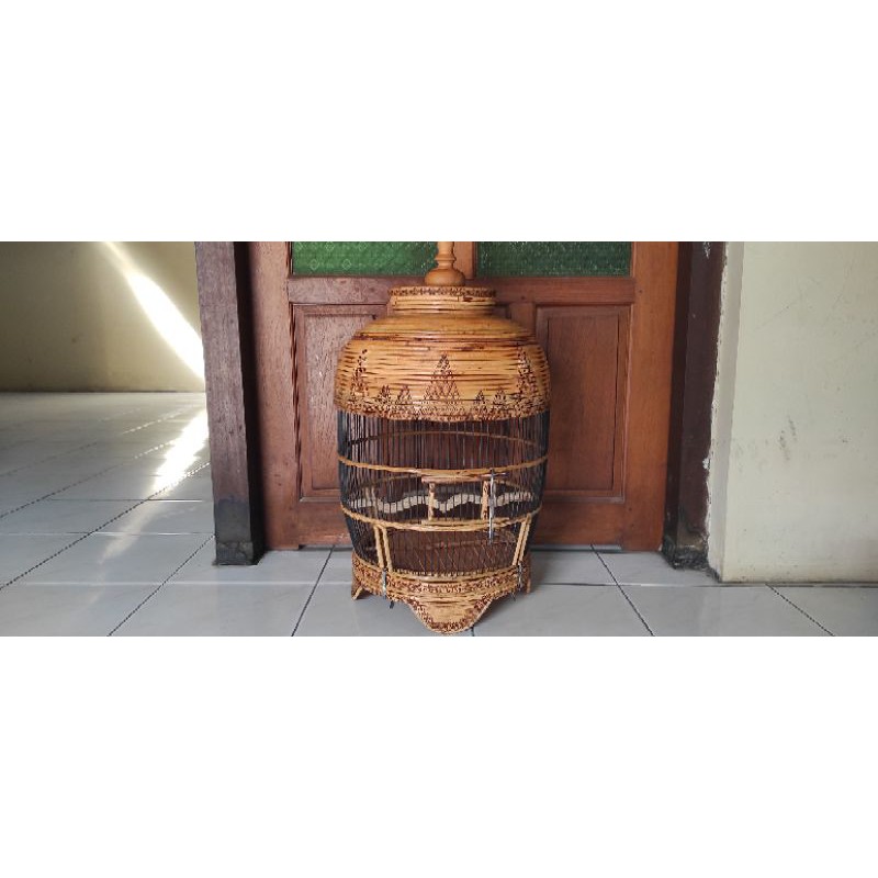 sangkar perkutut full rotan model klasik