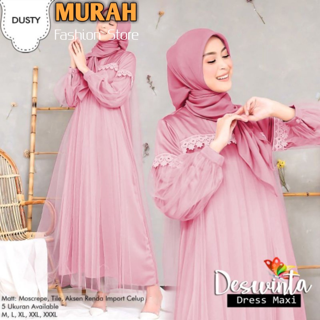 Busana Muslim Gamis Murah Gaun Pesta Muslimah Baju Pesta Wanita Kondangan Mewah Kekinian 2020 2021
