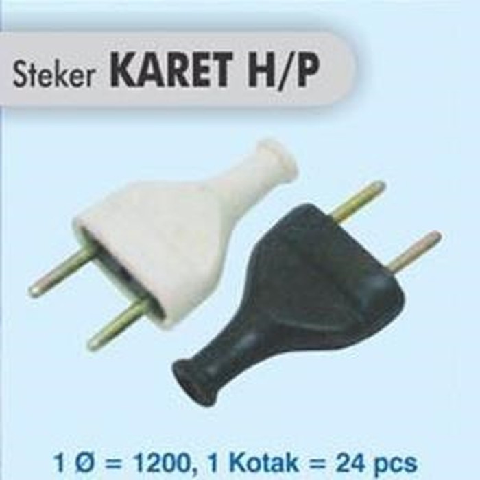 Steker Karet Gepeng putih / hitam Dexicon