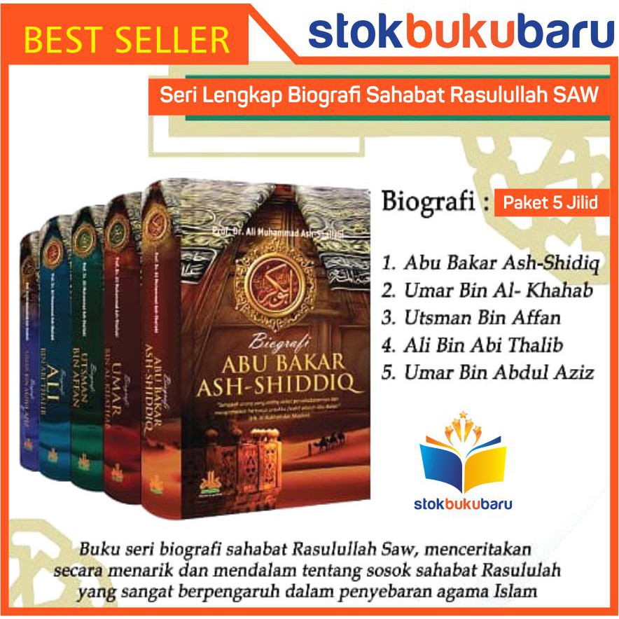 Buku Seri Lengkap Biografi Sahabat Rasulullah Saw Shopee Indonesia