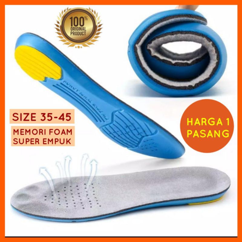 Insole Memory Foam Tebal Empuk Kualitas Premium