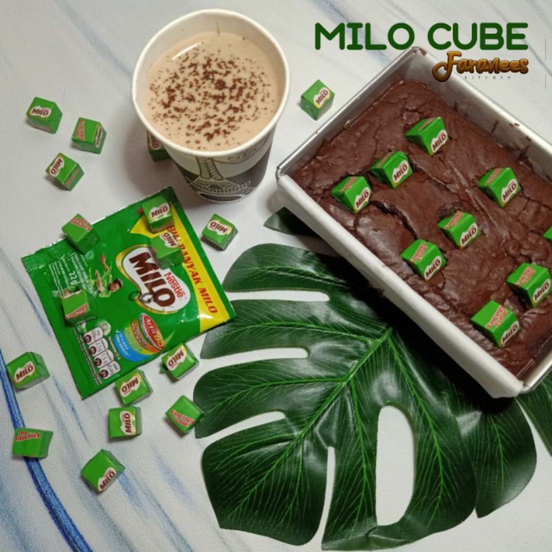 

Brownies Topping Milo Cube