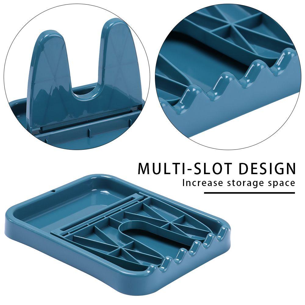 Solighter Drain Rack Aksesoris Dapur Sumpit Penyimpanan Sendok Garpu Collapsible