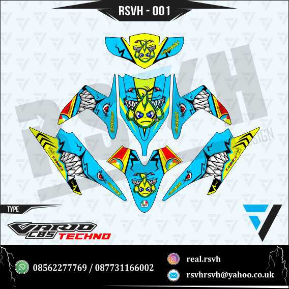 Decal Motor Honda Vario 110 Techno - VR46