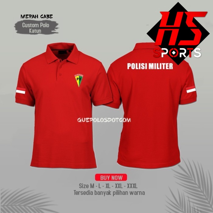 Poloshirt - Kaos Polo PM Polisi Militer Indonesia - BAJU KEERAH PM