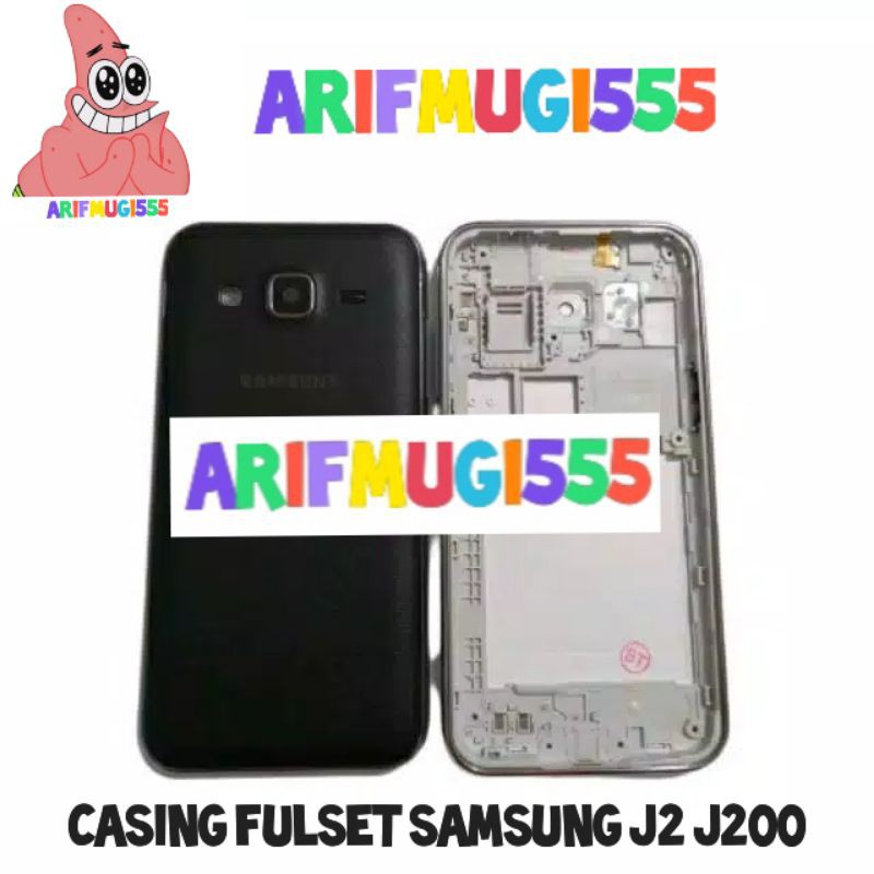 CASING KESING HOUSING FULLSET BAZZEL BEZEL BACKDOOR SAMSUNG J2 J200 2015 ORIGINAL