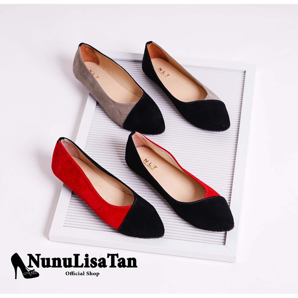 NunuLisaTan - Termurah Real Pic Flat shoes Wanita teplek balet casual