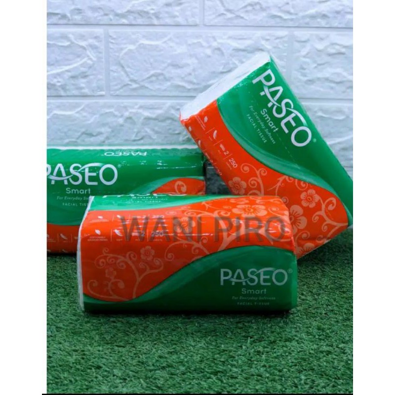 tissue paseo 250 sheet 2ply facial tissue