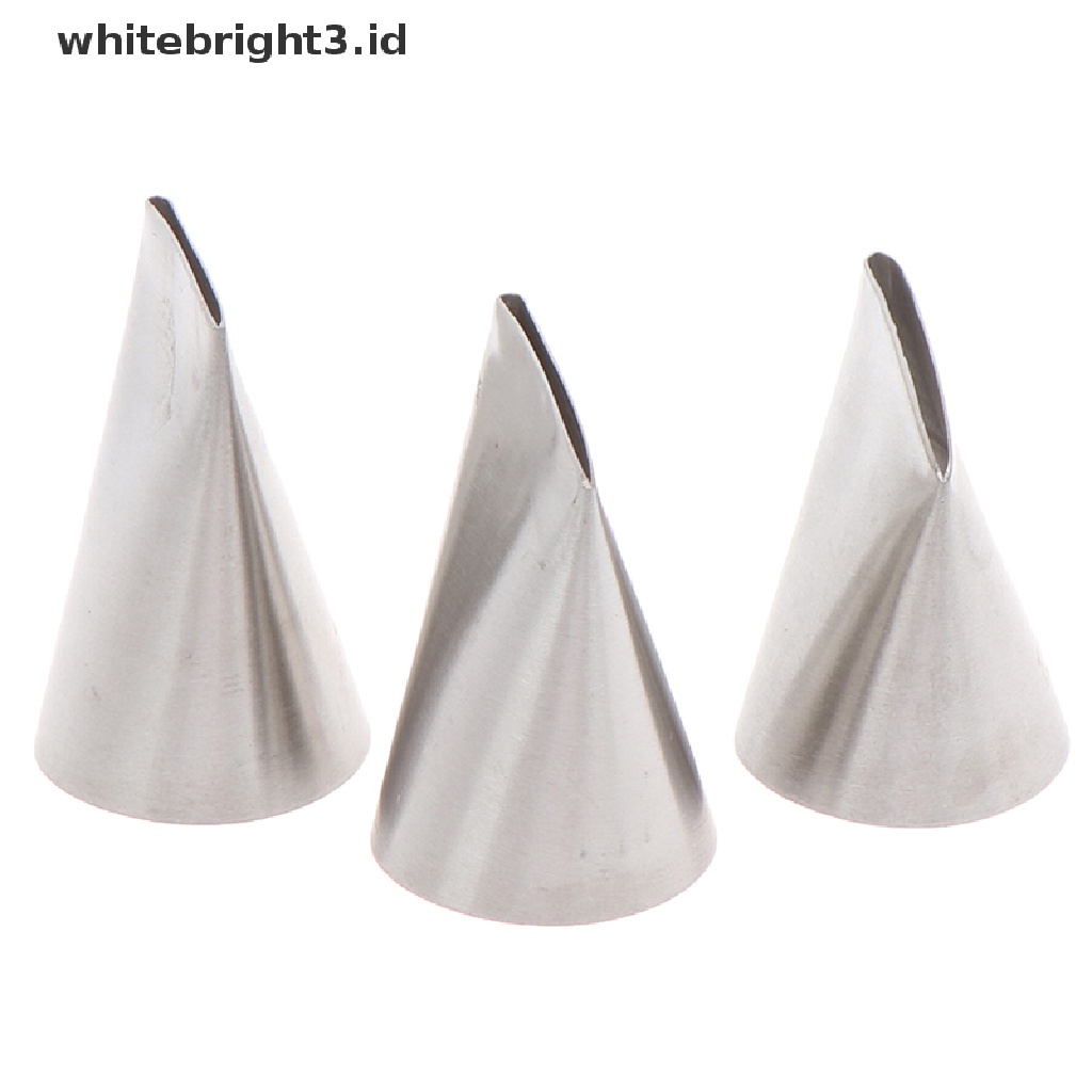 (whitebright3.id) 3pcs Spuit Piping Icing Bentuk Kelopak Bunga Mawar Austin Untuk Dekorasi Kue