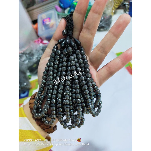 12pcs gelang tasbih batu limbad hitam isi 33/gelang batu blustin dan limbad hitam black jade