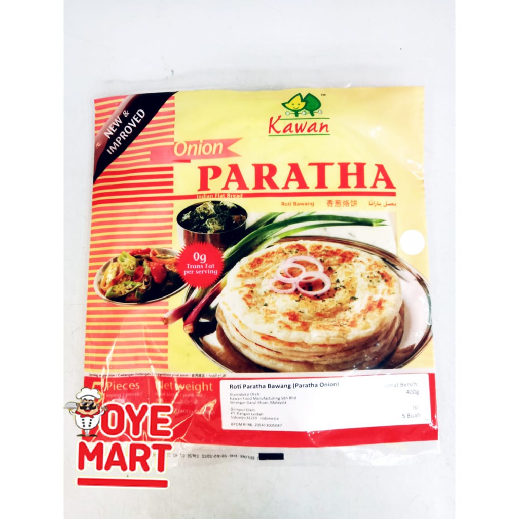 KAWAN PARATHA ONION 400GR ISI 5 PCS / ROTI PARATHA BAWANG