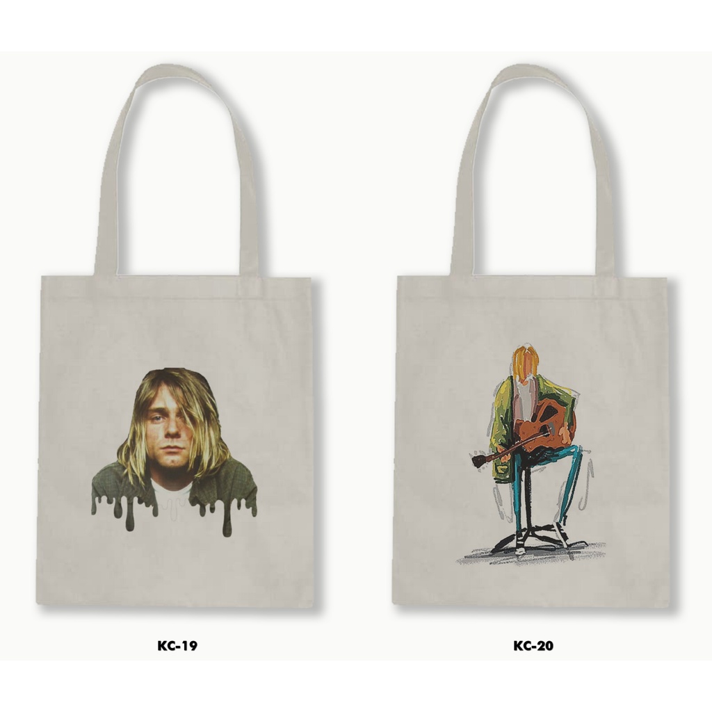 TOTE BAG BLACU - KURT COBAIN / NIRVANA 01