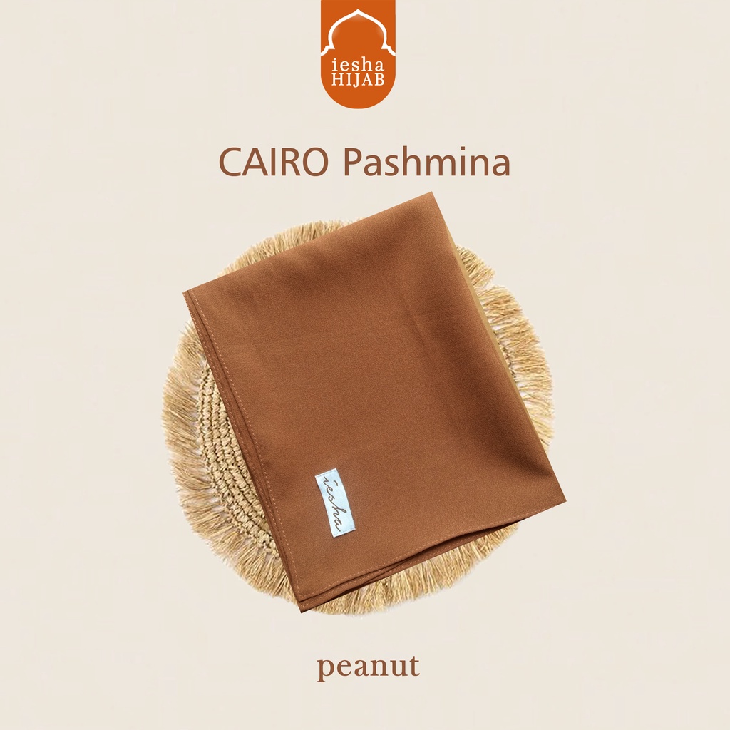 Pashmina Diamond 180x75 Jahit Tepi BISA COD, GROSIR, murah-PD Peanut