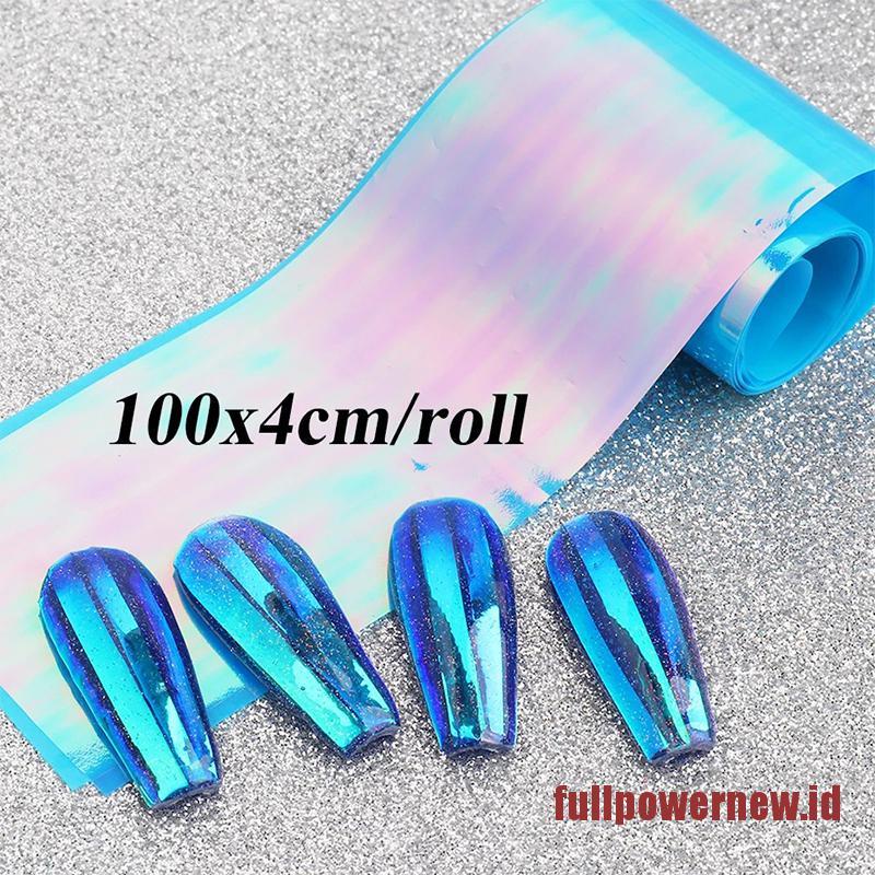 【COD】Glass Nails Foil Ice Cube Cellophane Nails Design Transfer Paper Nail Art Decor