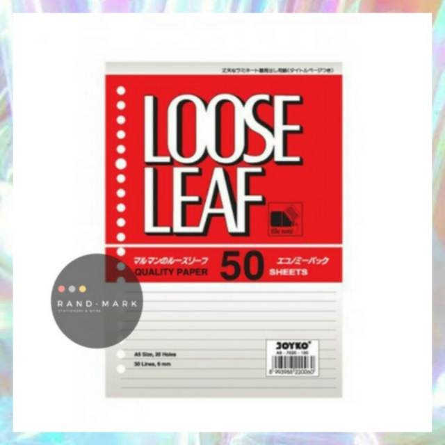 

Joyko Loose Leaf A5-7020 (50 Sheets)