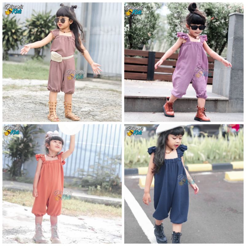 NAURA JUMPSUIT/OVERALL anak (usia 1-7 tahun)| jumpsuit baju setelan anak perempuan | jumpsuit baju bayi ori diyanis kids