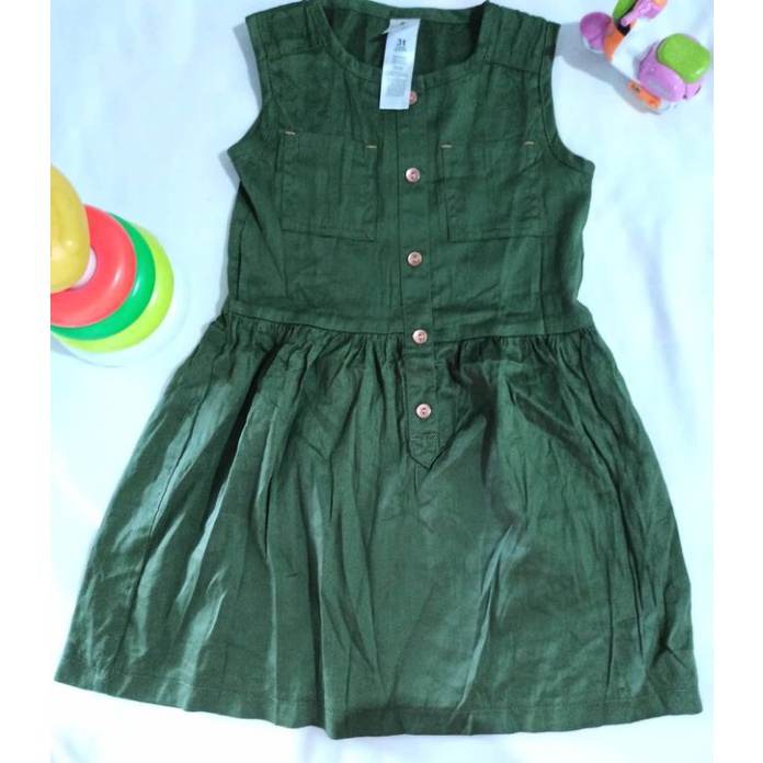 Dress anak hijau army