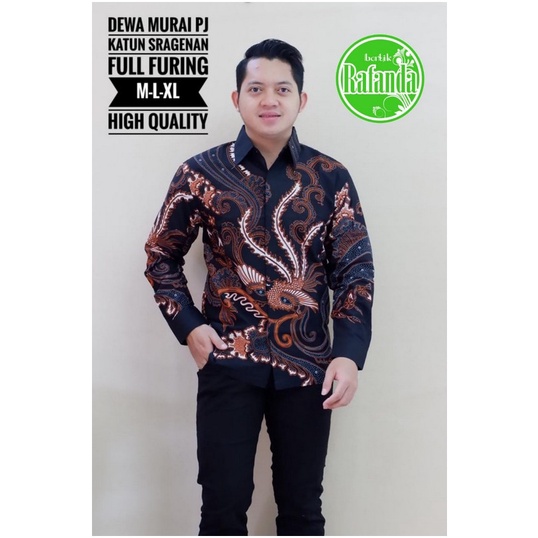 DEWA MURAI KEMEJA BATIK SOLO PRIA LENGAN PANJANG LAPIS FURING ATASAN PREMIUM MODERN KOPRI PGRI RAFAN