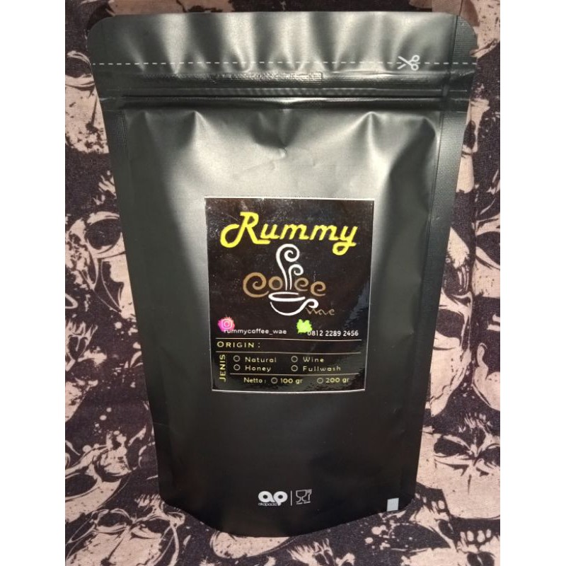 

Rummy Coffee Arabika Puntang Natural 200gr