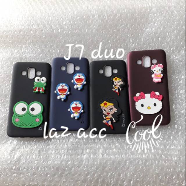 Case samsung J7 duo karakter softcase casing silikon