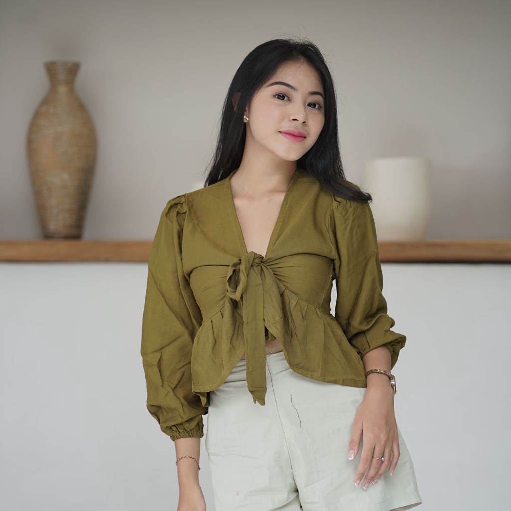 Atasan Milla Maxi Top Lengan Panjang | Blouse