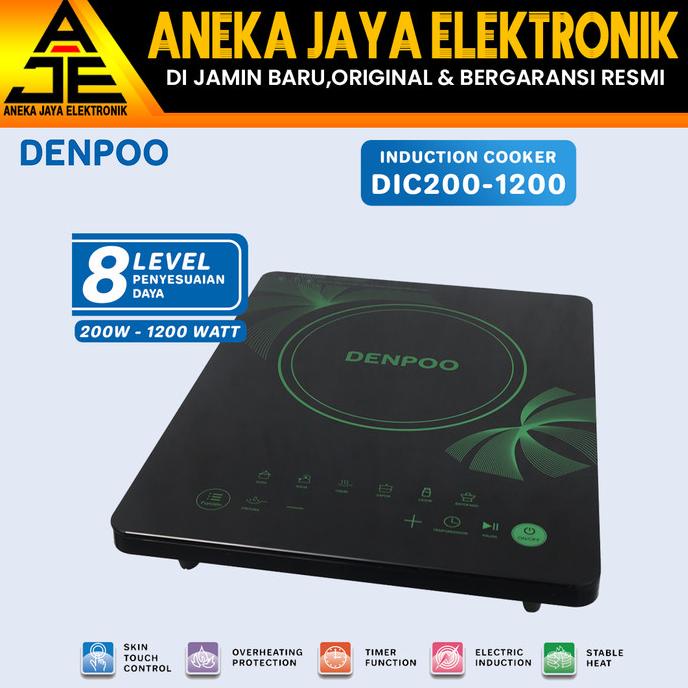 Kompor Listrik Induksi Touch Screen Denpoo Dic 200-1200 - Low Watt