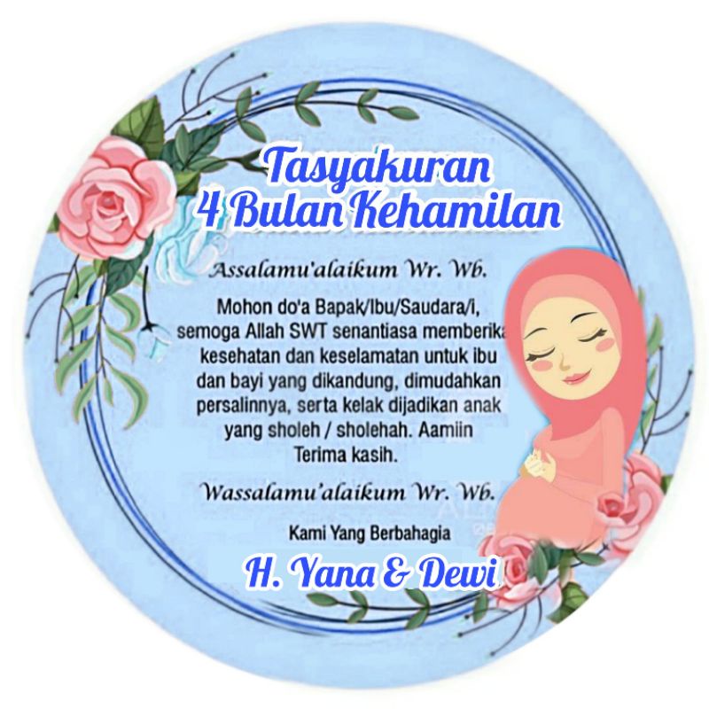 

STICKER 4 BULANAN/7 BULANAN BULAT
