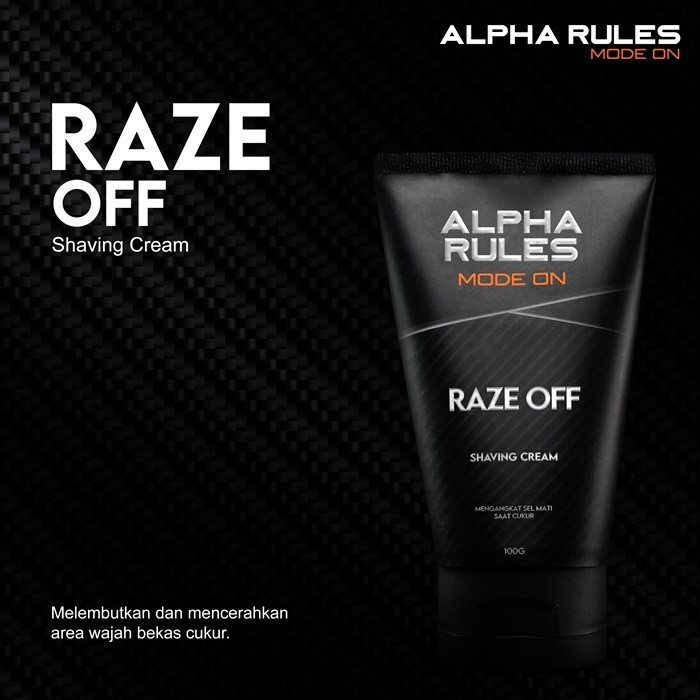 Alpha Rules Raze Off Sabun Cream Shaving Cream Wajah Cukur Jenggot Brewok Kumis