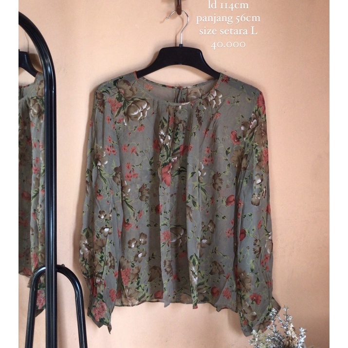 blouse korean style motif bunga bunga 10